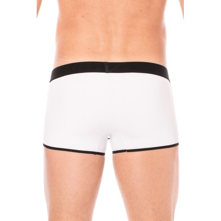 Mini-Pants blanc échancré avec zip