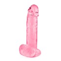 Gode jelly rose ventouse taille L 20cm