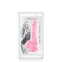 Gode jelly rose ventouse taille M 17.5cm