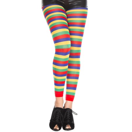 Legging fantaisie coloré bandes horizontales