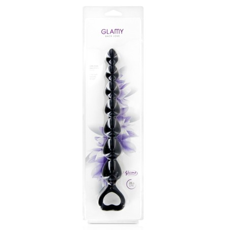 Chapelet plug anal noir 27cm