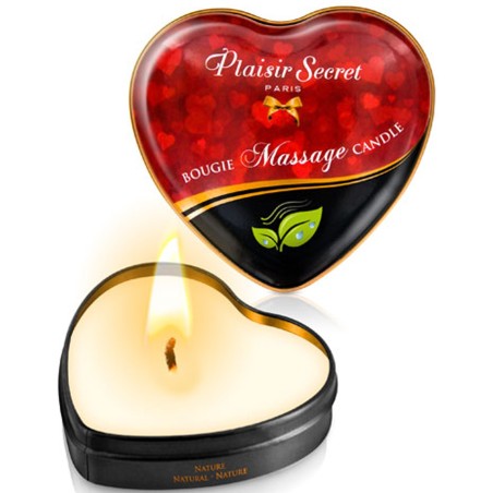 Mini bougie de massage naturelle boîte coeur 35ml