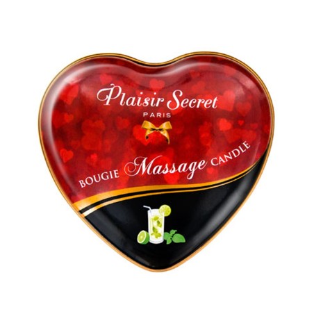 Mini bougie de massage mojito boîte coeur 35ml
