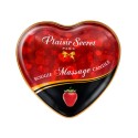 Mini bougie de massage fraise boîte coeur 35ml