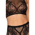 Ensemble noir résille brassière et collant