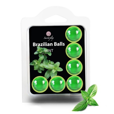 6 boules de massage brésiliennes à la menthe