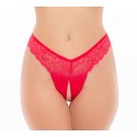 Tanga fendu rouge