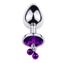 Plug bijou aluminium violet avec clochettes Taille S -  RY-001-A-ZB