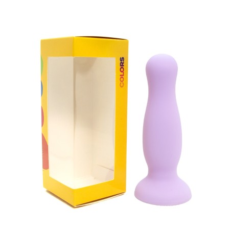 Plug anal ventouse violet pastel taille M