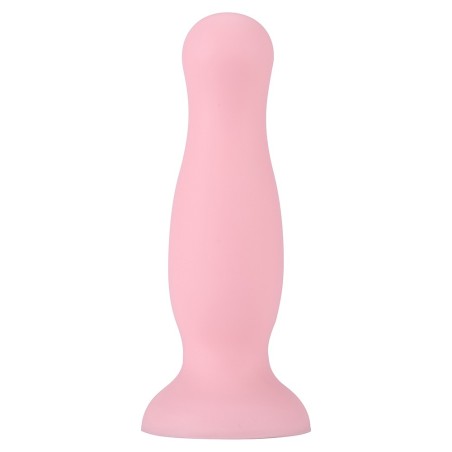 Plug anal ventouse rose pastel taille S