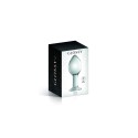 Plug anal boule en verre transparent n°32 Glossy