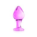 Plug anal boule en verre rose n°31 Glossy