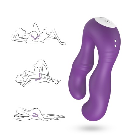 Vibromasseur Violet en forme de U double tête stimulateur point G