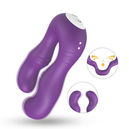 Vibromasseur Violet en forme de U double tête stimulateur point G