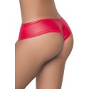 Tanga rouge wetlook froncé sur les fesses