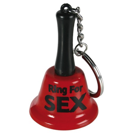 Cloche rouge porte clefs "Ring For Sex"