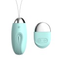 Œuf vibrant rainuré turquoise USB avec télécommande