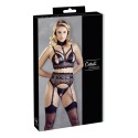 Ensemble soutien-gorge, porte jarretelles et culotte noir sexy - OR2213346BLK