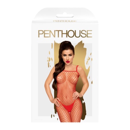 Bodystocking ouvert à l'entrejambe Rouge Body search