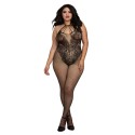 Bodystocking grande taille résille style Body