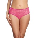 Panty taille basse rose grande taille ouvert froncé au dos