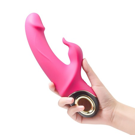 Vibromasseur Rabbit rose avec rotation