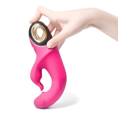 Vibromasseur Rabbit rose avec rotation