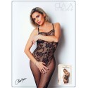 Bodystocking résille imprimé motifs floraux - Le Numéro 13