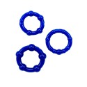 Pack 3 cockring bleus avec billes