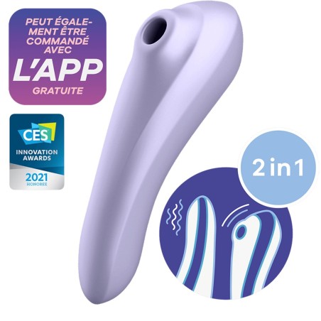Satisfyer Vibromasseur et stimulateur de clitoris violet connecté Dual Pleasure Satisfyer