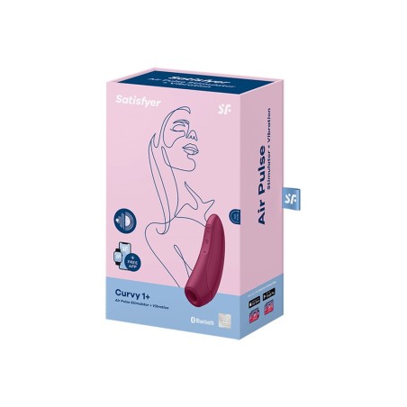 Satisfyer Stimulateur clitoridien connecté bordeaux Curvy 1+ Satisfyer