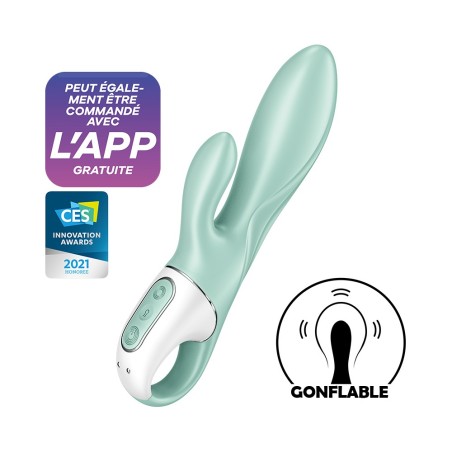 Vibromasseur rabbit gonflant connecté, USB - Air Pump Bunny 5 - Satisfyer