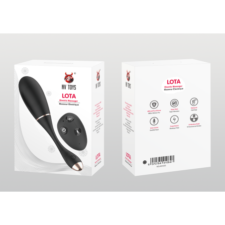 Œuf vibrant télécommandé USB noir avec option commande vocale LOLA-S