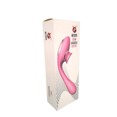 2 en 1 Stimulateur de clitoris avec langue et vibromasseur point G USB flexible violet DISA