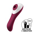 2 en 1 Vibromasseur et stimulateur de clitoris USB rouge Dual Crush