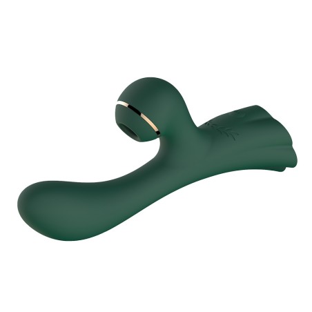 Vibromasseur double stimulation point G et clitoris vert FAIRY USB