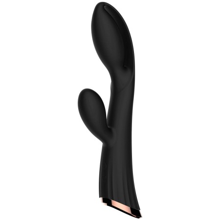 Vibromasseur noir avec stimulateur de clitoris LRIS USB