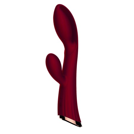Vibromasseur rouge avec stimulateur de clitoris LRIS USB