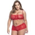 Ensemble lingerie grande taille rouge