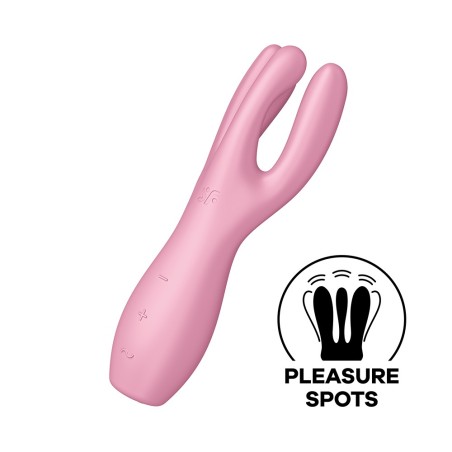 Satisfyer Vibromasseur point G avec stimulateur de clitoris USB rose Threesome 3 Satisfyer
