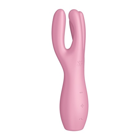 Satisfyer Vibromasseur point G avec stimulateur de clitoris USB rose Threesome 3 Satisfyer