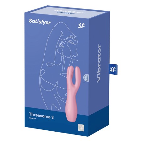 Satisfyer Vibromasseur point G avec stimulateur de clitoris USB rose Threesome 3 Satisfyer