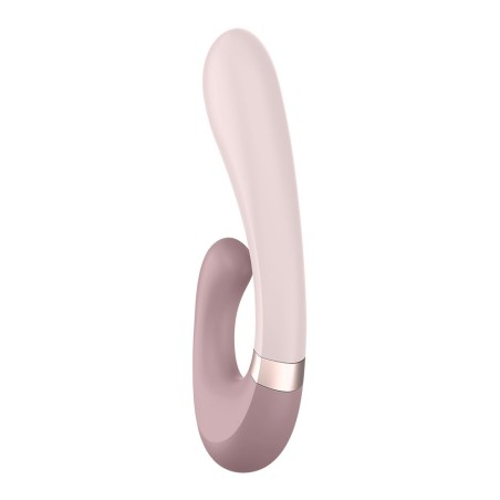 Satisfyer Vibromasseur point G avec stimulateur clitoris connecté chauffant USB mauve Heat Wave Satisfyer