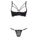 Ensemble soutien-gorge demi seins a armatures et string