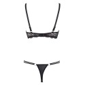 Ensemble soutien-gorge demi seins a armatures et string