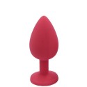 Plug anal rouge small avec bijou strass