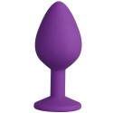Plug anal violet médium avec bijou strass