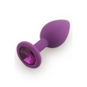 Plug anal violet small avec bijou strass