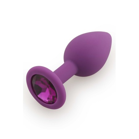 Plug anal violet small avec bijou strass