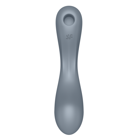 2 en 1 Stimulateur clitoridien air pulsé et vibromasseur point G Curvy Trinity 1 Gris Satisfyer - CC597819